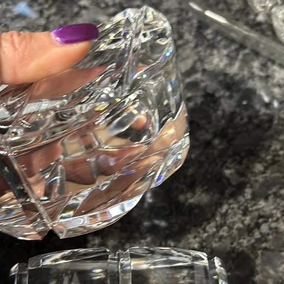 Elegant Crystal Decorative Sphere Toothpick holder VTG - Picture 4 of 5